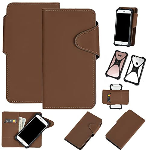 K-S-Trade Qualitativ & Innovativ Schutzhülle Klapphülle Kunstleder Für AGM Note N1 Lite Braun Handy Hülle Wallet Case