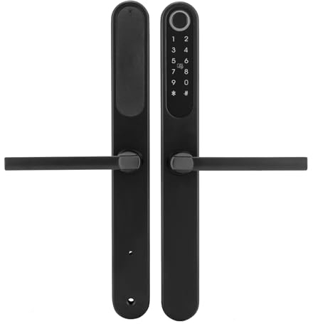 Fingerabdruck-Türschloss, Intelligentes Türschloss mit Griff, Digitales Türschloss，45-60mm Intelligentes Diebstahlsicherung Schloss für Häuser, Wohnungen