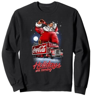 Coca Cola Santa And Truck Holidays Are Coming Sweatshirt