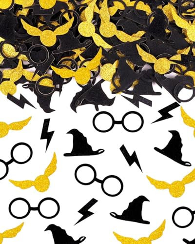 KGDUYC 100 Stück Wizard Streudeko für Geburtstag, Glitter Magier Konfetti für Kindergeburtstag Party Deko, Magic Theme Party Supplies