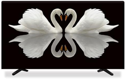 Yoeoefuo TV Protective Cover 32 - 85 Inch TV Screen Protector Indoor Modern TV Cover Screen Protector Full Protection TV Breathable Dustproof TV Protective Case (Style 3.58-60 Inches)