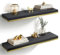 Gronda Wandregal Schwarz Schweberegal Groß Regal Wand Metall Regalbrett Holz für Deko 2er Set Modern für Küche Badezimmer Projektor Wohnzimmer Büro