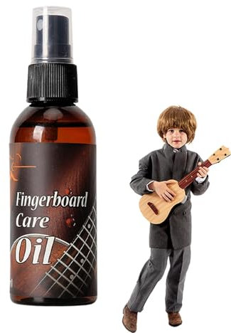 Olio di limone per chitarra in legno, olio di limone per chitarra elettrica, pulitore per corde per chitarra, tastiera olio di limone, lucidante per chitarra acustico, 80 ml