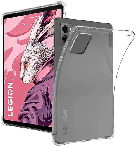 KZIOACSH Case for Lenovo Legion Y700 2023 8.8 Inch, Reinforced Corners Ultra Slim Shockproof Protective Clear Case Drop Protection Non-Slip Flexible Soft TPU Skin Cover, Transparent