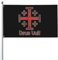 Jerusalem-Tempelritter-Kreuzfahrer-Kreuz Deus Vult Außenbanner Fahne Langlebig Parteifahne Für Indoor Outdoor Home 90X150Cm