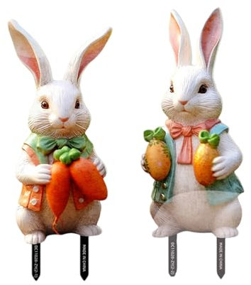 Lerpwige 2pcs Kreative Kaninchen Gartenpfahl Für Festival Dekoration Rasen