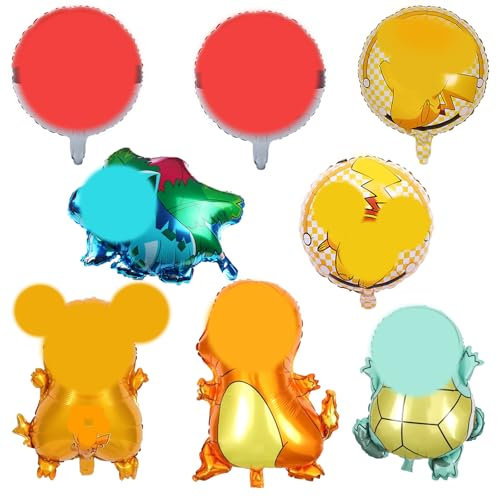Kindergeburtstag Party Deko,8 PCS Folienballon,Birthday Party Supplies für Kindergeburtstag, Babyparty
