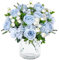 SOMYTING 2 Bündel Pfingstrose Künstliche Blumen Pfingstrose Blumenstrauß Kunstblumen Hortensienblüten Seidenpfingstrosen Blumensträuße für Hochzeit Tischaufsätze Blumenarrangement Dekor(Blau-weiß)