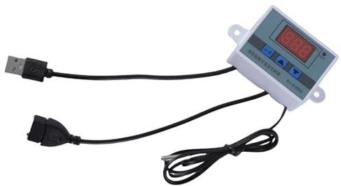 Qsvbeeqj USB 5 V Temperaturregelkabel Digitalem Temp Thermostat Zum Kühlen Von Lüfter Und Gebläsen Mit Einstellbaren Bereichen -50~110 ℃ Desktop Lüfter USB Kabel