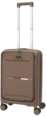 Jet Lag - VO0061 - Sydney M5 Kabinenkoffer mit Frontöffnung - 55 cm - Leichtes Polypropylen - Ideal für Reisen - Beige - Praktisch und Funktional - BEIGE 55 cm