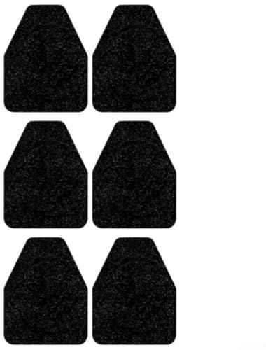 Urinal Pads 6pcs Black Felt Mats for - Reduces Splatter Toilet Smell Refresher Commercial Use 43x55cm