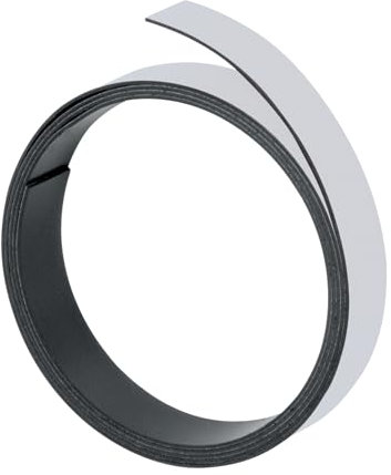FRANKEN Magnetband, 100 cm x 15 mm, beschriftbar, zuschneidbar, grau, M803 12