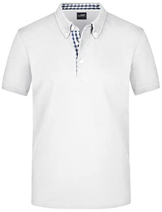 James & Nicholson Klassisches Herren Polohemd - Polohemd mit Button-Down-Kragen