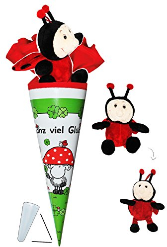 alles-meine.de GmbH Schultüte - incl. Plüschtier - Schaf Sheepworld - 50 cm - 6 eckig - mit Tüllabschluß - mit/ohne Kunststoff Spitze - Zuckertüte - Ganz viel Glück Tiere S..