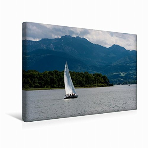 Premium Textil-Leinwand 45 x 30 cm Quer-Format Chiemsee | Wandbild, HD-Bild auf Keilrahmen, Fertigbild auf hochwertigem Vlies, Leinwanddruck von Ralf-Udo Thiele