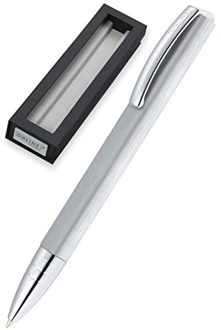 Ballpen Vision Silver | made of aluminum | with international king size refill | refillable | writing colour black | in gift box