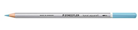 STAEDTLER aquarell Buntstifte karat aquarell, pastellblau, wasservermalbare, weiche, farbintensive Mine, unterschiedliche Trocken- und Nasstechniken, 6 Aquarellstifte im Kartonetui, 125-302