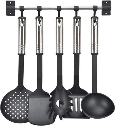 Haushalt International Juego de Utensilios de Cocina, Barra Colgante, Accesorios de Cocina de plástico