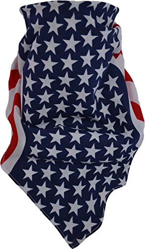 normani 10 x Bandana Biker Kopftuch Farbe Stars-and-Stripes