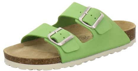 AFS, 2100, sandali da donna in vera pelle, comodi, pratiche scarpe da lavoro, fatte a mano in Germania, Verde (mela), 38 EU