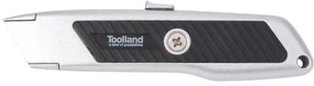 Toolland Cutter à lame rétracable, métal, adapté aux gauchers & droitiers