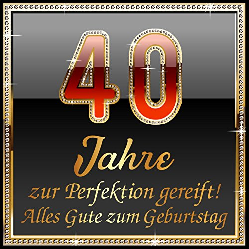 3 St. Aufkleber Original RAHMENLOS® Design: Selbstklebendes Flaschen-Etikett zum 40. Geburtstag: 40 Jahre zur Perfektion gereift!