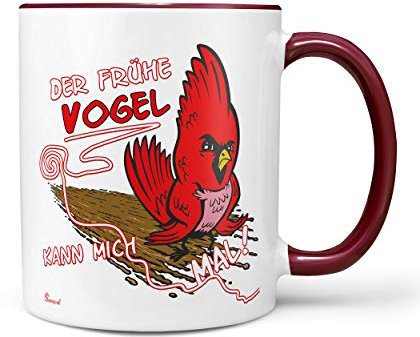 ??Riesen Auswahl?? Tasse Spruch Motive Fun Premium Geschenk Keramik, Original Sunnywall ® Geschenkidee (49 Vogel kann mich mal)