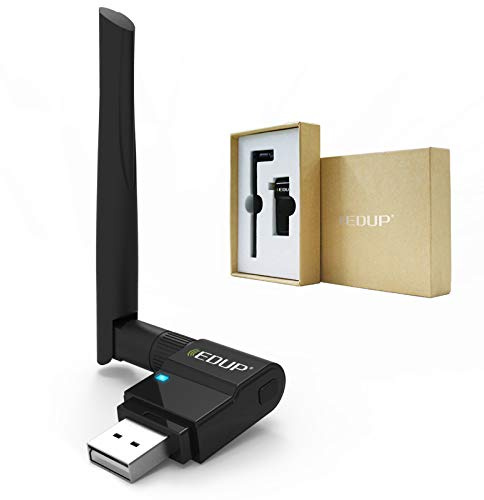 EDUP USB WLAN Stick Wifi Adapter Antenne 600Mbit/s Dualband 2.4G/5G W-LAN 802.11AC USB Stick Wifi Empfänger Drahtlos Netzwerk Dongle für PC Desktop Laptop Unterstützt Windows 7 8 10 Mac OS 10.6-10.15