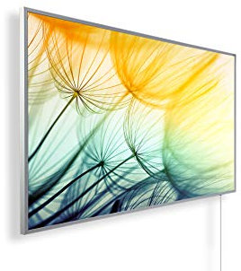Könighaus 600W Infrarotheizung mit Bild in HD Qualität - Energiesparend - TÜV SÜD + 5 Jahre Garantie - Doppelter Überhitzungsschutz - Infrarot Wandheizung - Motiv: 181. Pusteblume
