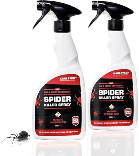 Karlsten Spider Killer Spray x2 | Advanced Pest Control Formula for Fast Spider Elimination – Indoor & Outdoor Use