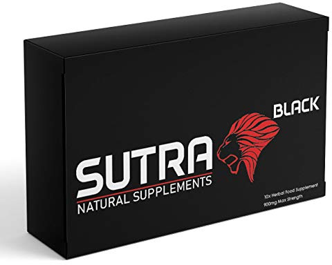 Sutra Black - 10 Capsule Pack - Natural Food Supplement for Men - Ginseng Capsules