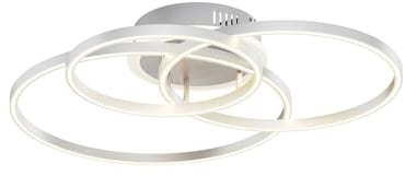 Lindby LED Smart Home Deckenlampe Tula dimmbar mit Leselampe (Modern) in Alu aus Aluminium (1 flammig,) - Deckenleuchte Lampe Wohnzimmerleuchte