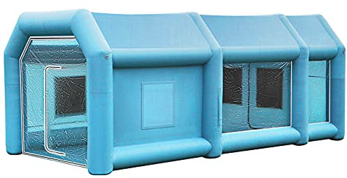 VEVOR Cabine de Peinture Gonflable Automobile 6X3X2.5M Tente Gonflable Auto Pulvérisation Peinture Extérieur avec Souffleurs de Gonflage de Ventilation 350W/950W pour Voiture