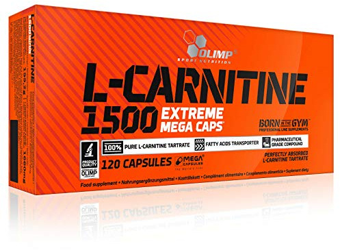 L-CARNITINE 1500 mg 120 capsules | Complément alimentaire de perte de poids | Transformez les graisses en énergie | Pilules minceur