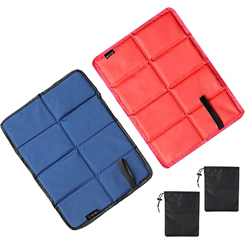 Anyingkai 2 Stück Sitzkissen Outdoor Faltbar, Sitzunterlage Outdoor Kinder, Sitzkissen Wandern Wasserdicht mit 2 Aufbewahrungstasche, Für Spielplatz Camping Wandern Picknick