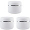Bocal cosmétique en Plastique Blanc de 3 pièces 100 ML / 3,4 oz avec Couvercle à Jante argentée Bouteille de crème Vide Rechargeable Pots déchantillon Récipient de Stockage de Lotion pour Pom