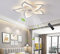 Huilefu Quiet Ceiling Fan with Lighting Modern LED Ceiling Light, dimmable with Fan, Flower Shape Fan Light with Remote Control White Ceiling lamp for Living Room, Bedroom, Children's Room φ60cm, 36W