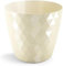 B2C Flowerpot Round Plastic plant pot Crystal Modern Decorative Small Medium Large 7 sizes 9 coolours (Ecru, 20 cm)