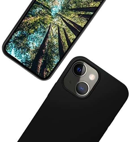 eplanita Eco Mobile Phone Case Compatible with iPhone 13 Mini, Plant Fibre, Drop Protection Cover, Durable and Sustainable (for iPhone 13 Mini, Black)