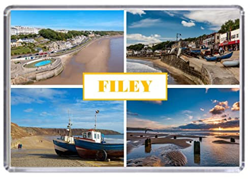 Filey, Yorkshire Souvenir Acrylic Fridge Magnet (Standard: 70x45mm)