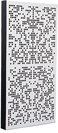 Bluetone Acoustics Binary AbFuser Akustikpaneele – Schalldämmung Akustikplatten – Akustik Absorber und Diffusor zum Heimkino, Studio, Wohnzimmer- Acoustic Panel (100x50x10cm, Weiß)