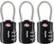 Diyife TSA Luggage Locks, [Newest Version][3 Packs] 3-Digit Security Padlock, Combination Padlocks, Code Lock for Travel Suitcases Luggage Bag Case etc.(Black)