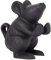 Woodside Black Heavy Duty Cast Iron Antique Mouse Decorative Door Stop/Wedge, Indoor Outdoor Home Decoration Accessory