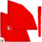 STILISTA Éventail Balcon - Pliable, avec Support Mural, 140x140cm, Matériel Montage Inclus, Rouge - Brise-Vue, Écran de Protection