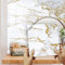 Tile Stickers White Marble Gold Peel and Stick Waterproof Oil-Proof Wallpaper Self Adhesive Wall Tiles Stick on Wall Tiles Tile Stickers for Bathroom Kitchen DIY Home Decor 10 Pcs/15x15cm