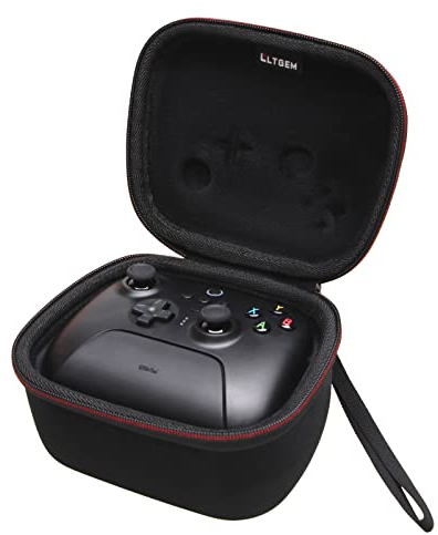 LTGEM EVA Schutzhülle Controller mit 8Bitdo Ultimate 2/Ultimate Bluetooth Controller mit Ladestation - Stoßfeste, Wasserfeste, Tragbare Handschlaufe (Schwarz)