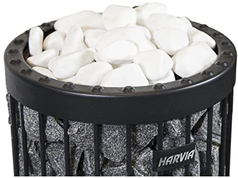 Harvia Pierres décoratives pour sauna - 10 kg - 5-10 cm - Blanches - Rondes