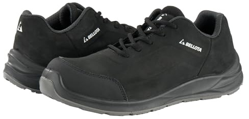 Bellota FTW0343B S3 - Zapatilla de Seguridad para Hombre Flex Carbon S3 de Piel Hidrofugada Nobuck, Calzado de Trabajo Flexible y Ligero, Talla 43