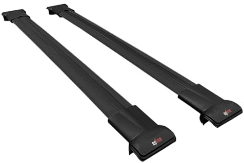 Kompatibel mit Porsche Cayenne 2 (92A) 2011-2018 Fly Modell Relingträger Dachträger Auto Gepäckträger Schwarz Aluminium 2 Stangen