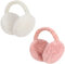 Xialvyu 2 Stück Winter Damen Ohrenschützer Weiche Plüsch Ohrenwärmer Faltbar Warme Earmuffs Kälteschutz Ohrenwärmer Verstellbarer Earband Earmuffs Unisex Für Outdoor(Universal Rosa+Weiß)